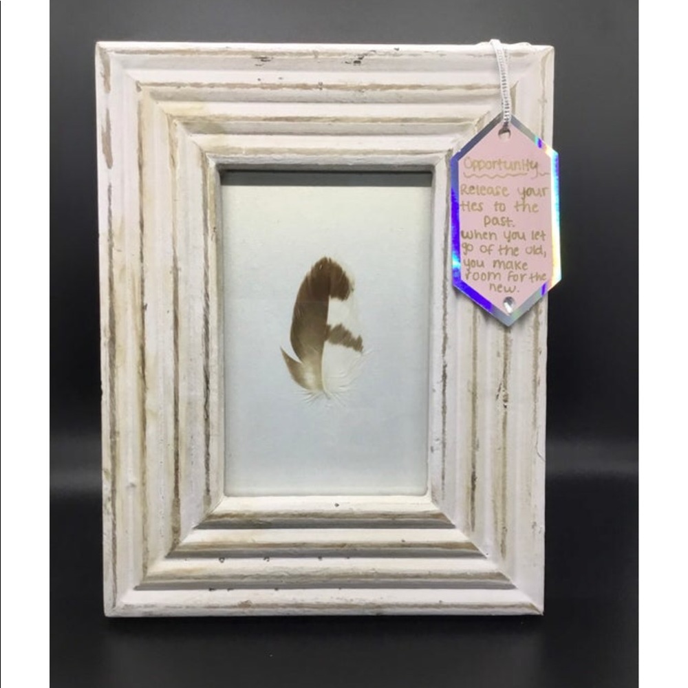 Reiki Infused Real Framed Feather w/ Angel Message